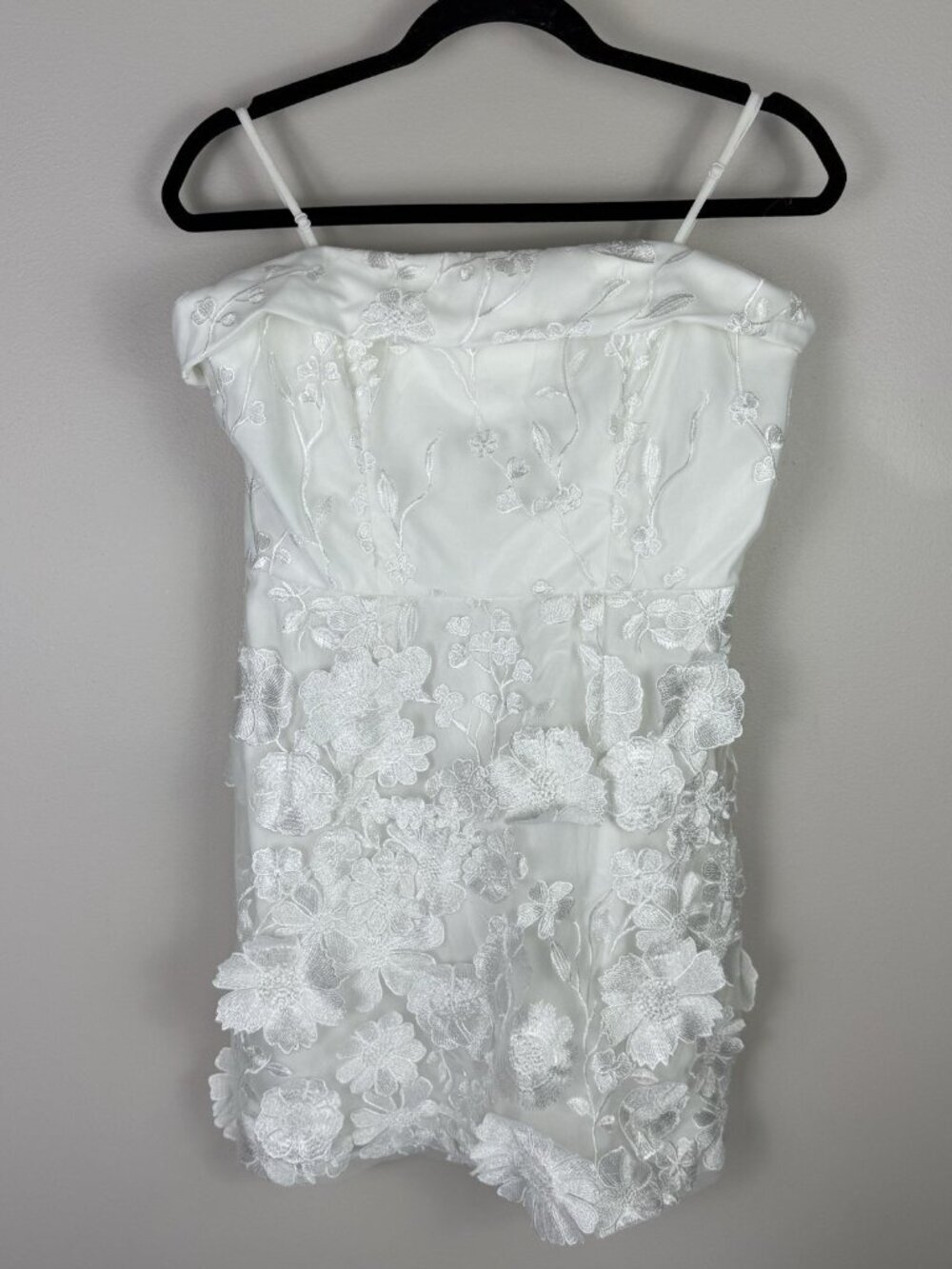 City Studio White Lace Dress Womens XS 0 2 Bridal Shower Mini Floral
